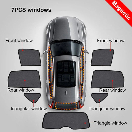 2025 Custom Car Side Magnetic Window Sunshade Curtain